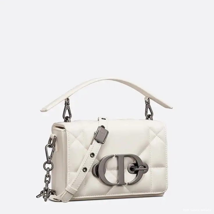 Cheap White Dior Lambskin Bag Maxicannage with Box Montaigne 30 Handle 0524 Luxury